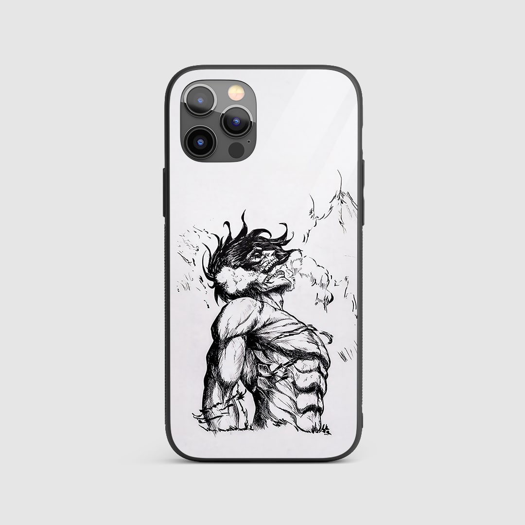 Eren Titan Sketch Silicone Armored Phone Case by Anime Phone Cover