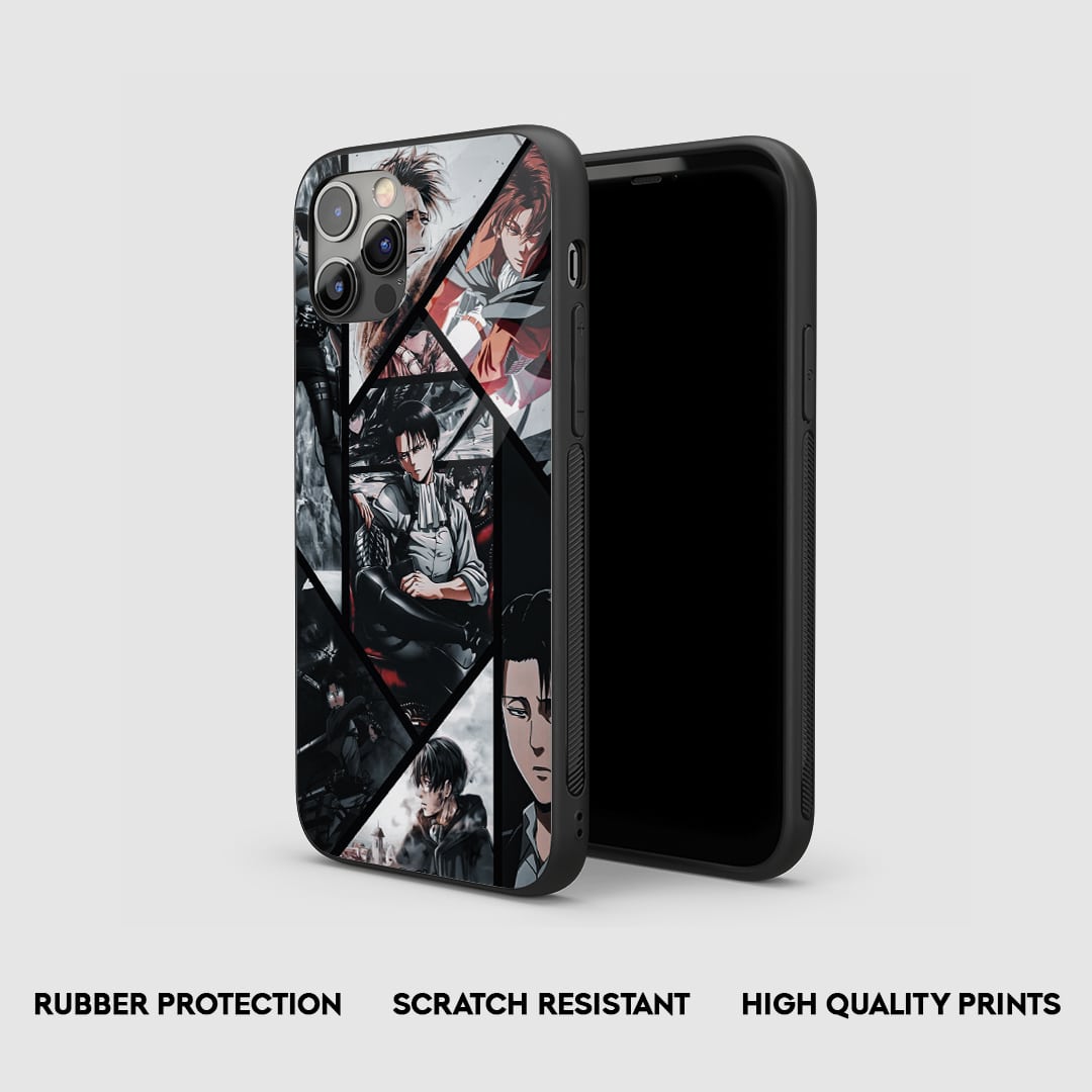 Levi Ackerman Collage Silicone Armored Phone Case by Anime Phone Cover