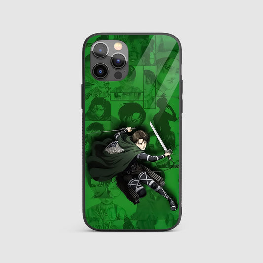 Levi Ackerman Green Cloak Silicone Armored Phone Case by Anime Phone Cover