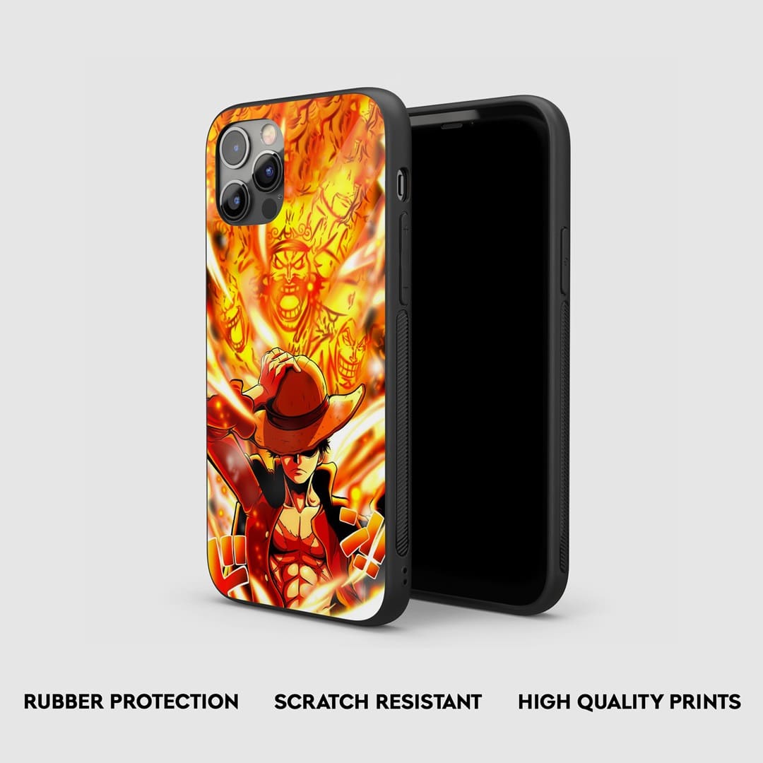 Luffy Flame Silicone Armored Phone Case by Anime Phone Cover