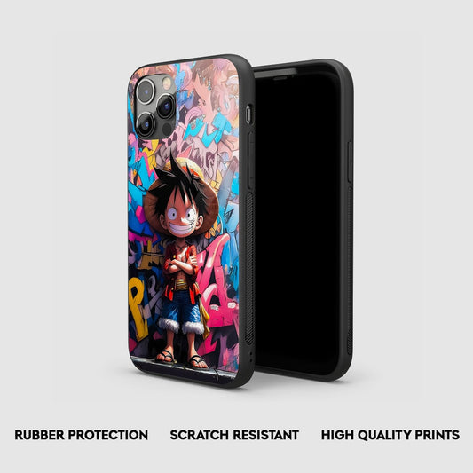 Luffy Graffiti Silicone Armored Phone Case
